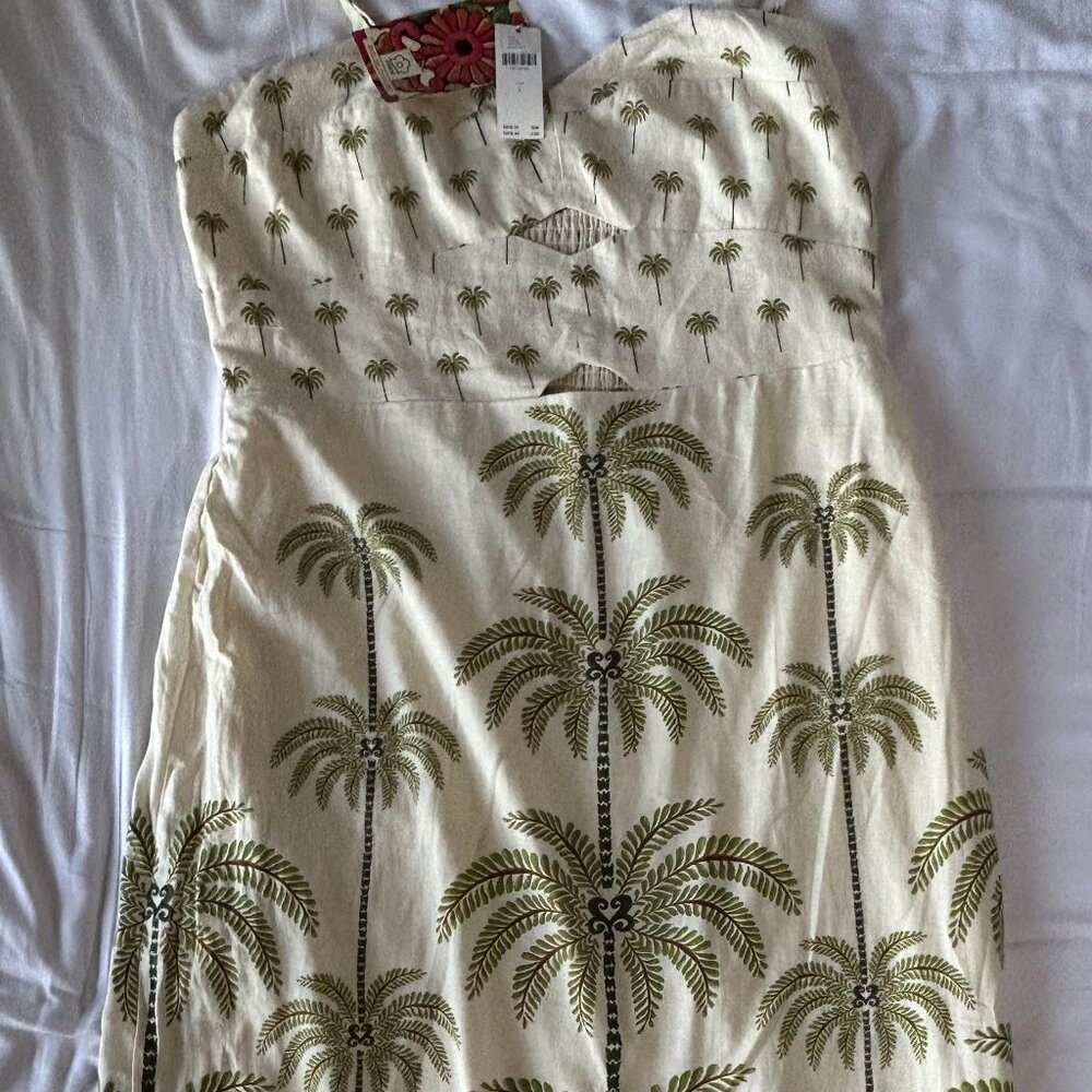 Farm Rio Sleeveless Ruffle-Hem Maxi Dress Size L